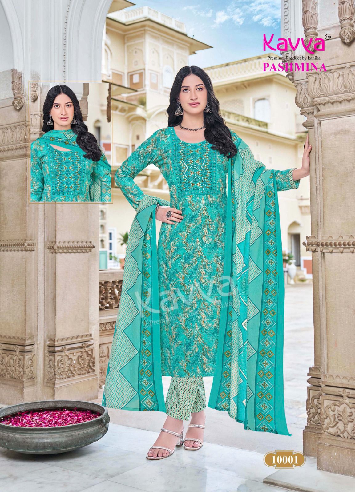 Pashmina Vol 10 By Kavya Cotton Kurti Pant With Dupatta Collection
